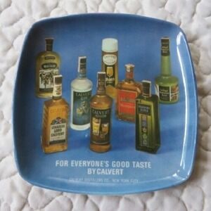 B4 Vintage Mebel Calvert Distiller New York Liquor Plate Square Ad Venezolana